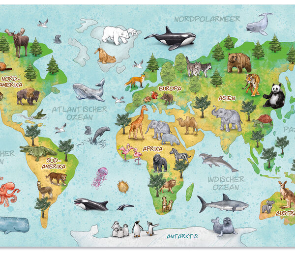 HERMA schrijfonderlegger 'Wereldkaart', (B)550 x (H)350 mm