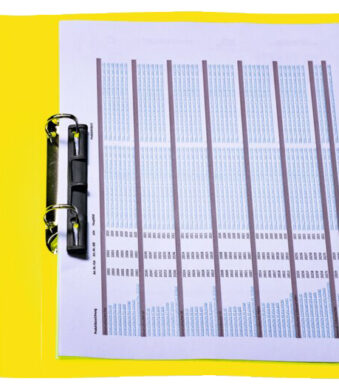 HERMA ringband, DIN A4, 2-rings, neon-geel, doorschijnend