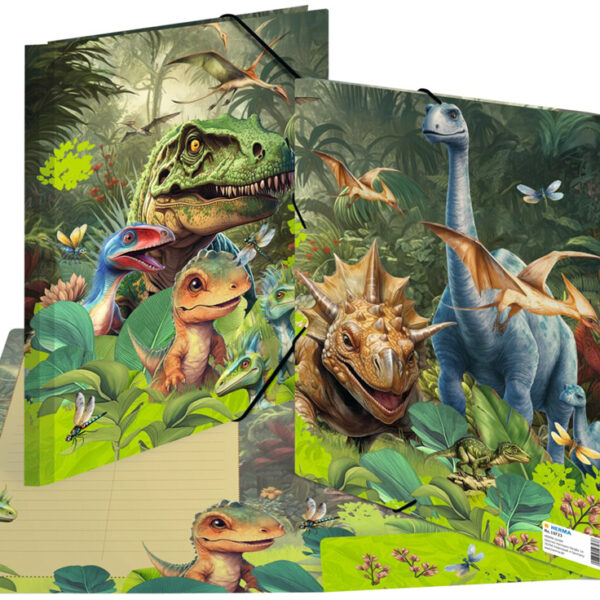 HERMA hoekspanmap 'Dino World', karton, DIN A4