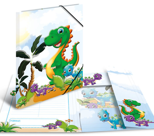 HERMA hoekspanmap 'Dinos', karton, DIN A3