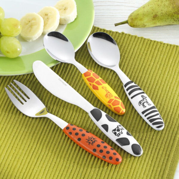 Esmeyer 4-delig kinderbestek SAFARI, roestvrij staal 18/0