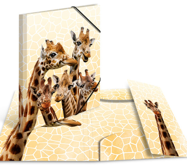 HERMA hoekspanmap exotische dieren, A4, Giraffenvrienden