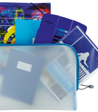 HERMA ritssluitingzakje 'Mesh Bags', DIN A4, blauw
