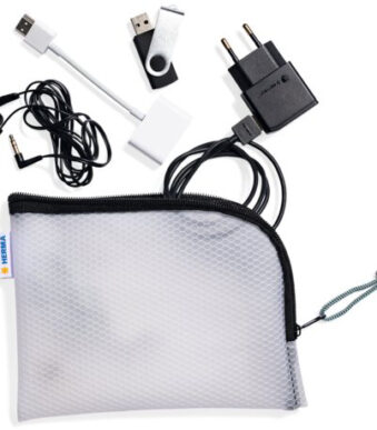 HERMA tas met ritssluiting 'Mesh Bags', DIN A6, zwart