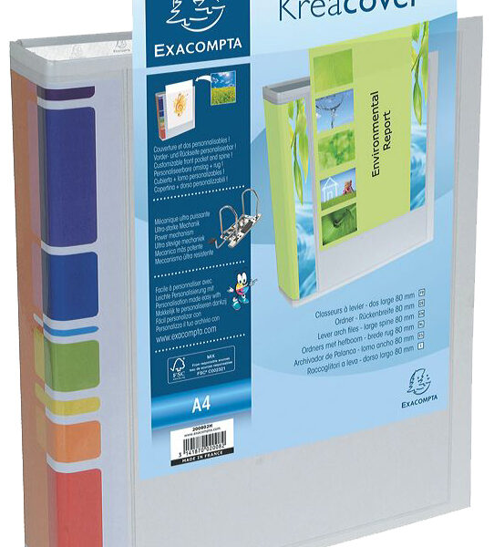 EXACOMPTA presentatie-ordner, PVC, 80 mm, A4, wit