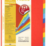 EXACOMPTA kartonnen tabbladen, DIN A4, 12-delig, Promopack 1+1