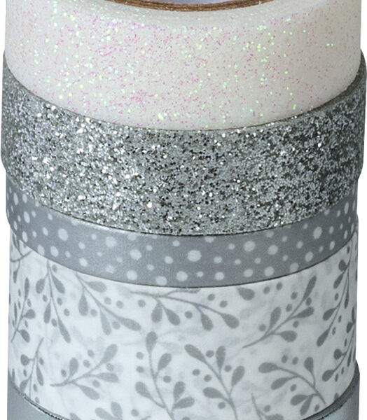 HEYDA deco-tape Effekt-Mix, zilver