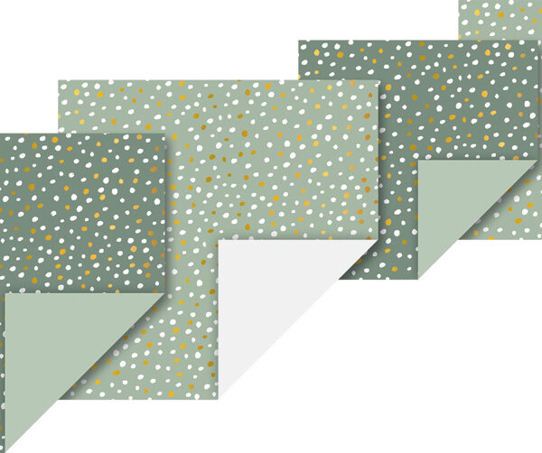 HEYDA vouwbladenset 'Zilverspar Eucalyptus', 200 x 200 mm, 80 g/m2