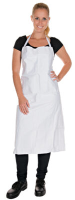 HYGOSTAR keukenschort, van katoen, wit