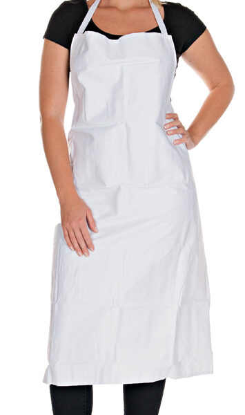 HYGOSTAR keukenschort, van katoen, wit