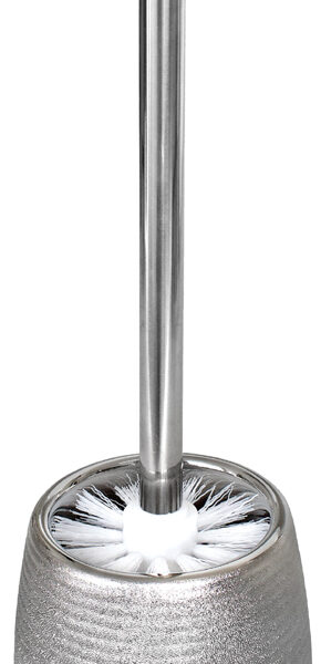 Peggy Perfect WC-garnituur, pot rond, keramiek, zilver