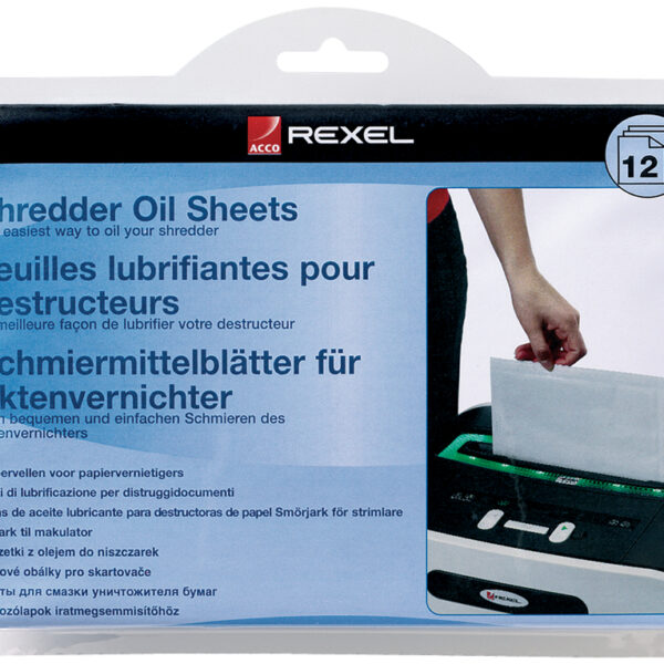 Rexel smeervellen voor papiervernietiger, 12 vel