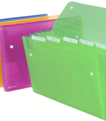 Rexel sorteermap ICE, DIN A4, 6 vakken, PP, kleuren assorti
