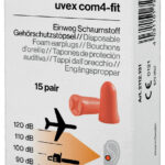 uvex eenmalige oordopjes com4-fit, oranje, grootte S, 15 paar