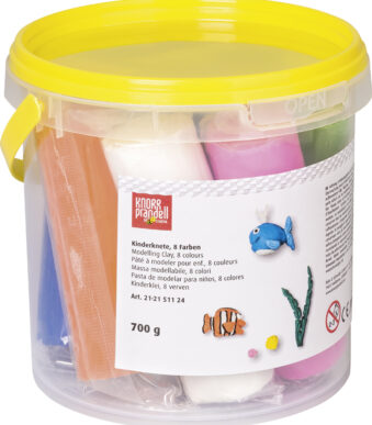 KNORR prandell kinder-boetseerklei, in emmer, 8 kleuren, 700 g