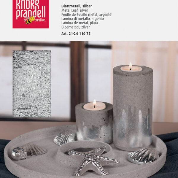KNORR prandell bladmetaal, 140 x 140 mm, zilver