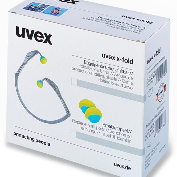 uvex beugelgehoorbescherming x-fold, opvouwbaar, grijs