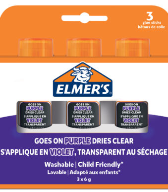 ELMER'S lijmstift Disappearing Purple, 6 g, 3 op blister