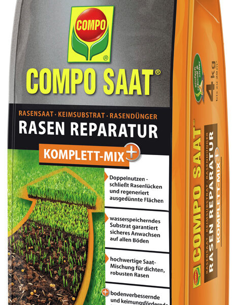 COMPO zaad gazon reparatie complete mix+, 4 kg voor 20 m2