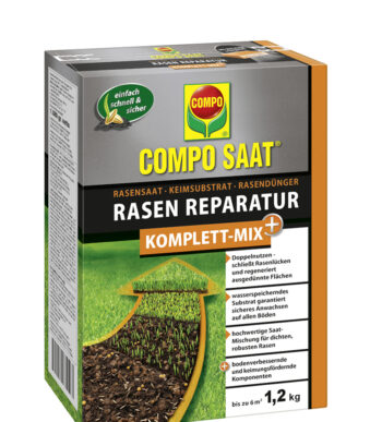 COMPO SAAT complete mix+ voor gazonreparatie, 1,2 kg voor 6 m2
