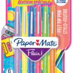 Paper:Mate viltstiften Flair RETRO, 6 stuks in etui