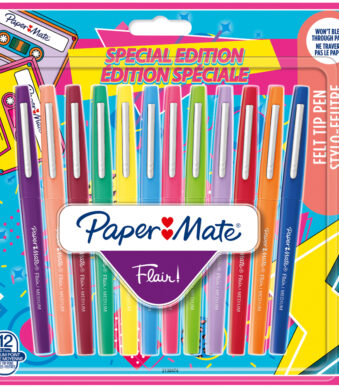 Paper:Mate viltstiften Flair RETRO, 12 stuks in etui