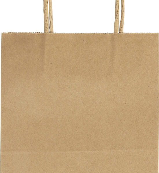 folia papieren tas, kraftpapier, 180 x 80 x 210 mm, naturel