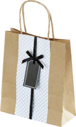 folia papieren tas, kraftpapier, 180 x 80 x 210 mm, naturel