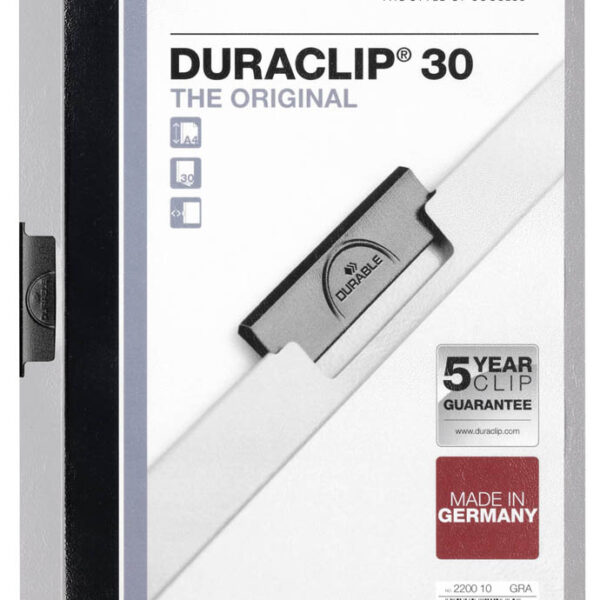 Durable Klemmap 2200 30 vel A4 grijs