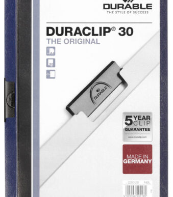 Durable Klemmap 2200 30 vel A4 nachtblauw