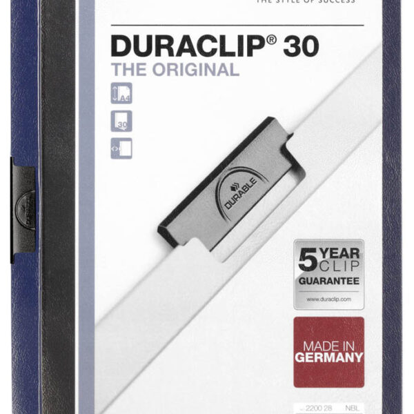 Durable Klemmap 2200 30 vel A4 nachtblauw