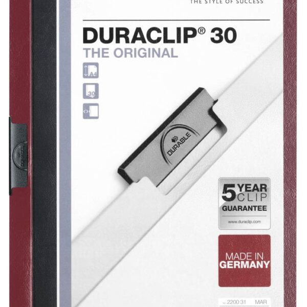 Durable Klemmap 2200 30 vel A4 aubergine