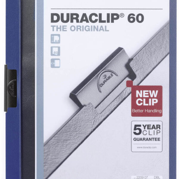 Durable Klemmap 2209 60 vel A4 donkerblauw