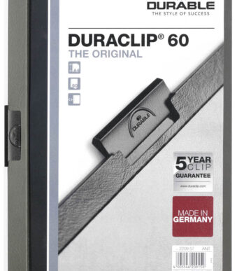 DURABLE klemhechtmap DURACLIP ORIGINAL 60, DIN A4, antraciet