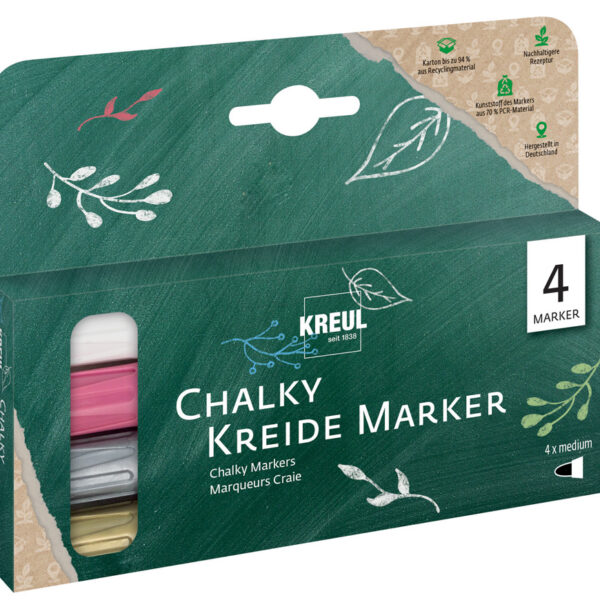 KREUL krijtmarker Chalky, medium, set van 4