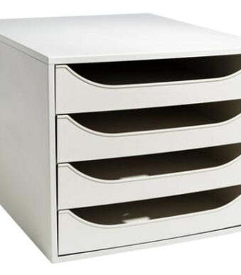 EXACOMPTA schuifladenbox ECOBOX, 4 lades, grijs