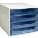 EXACOMPTA schuifladenbox ECOBOX, 4 lades, ijsblauw