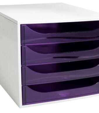 EXACOMPTA schuifladenbox ECOBOX, 4 lades, violet