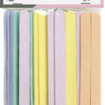 folia houten stokjes 'Pastel', lengte: 114 mm, pastelkleuren