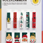 folia houten knijpers met opdruk 'XMas II'