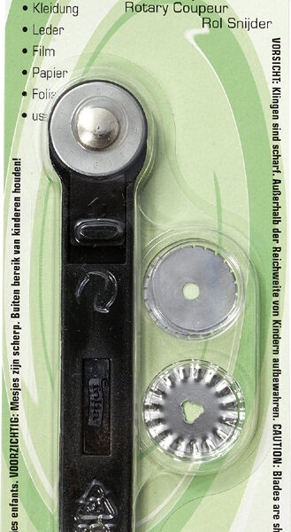 folia rolmes, incl. 3 mesjes, zwart