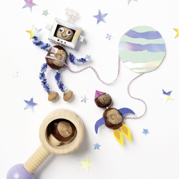 folia kastanjeboorset, van hout, 103-delig