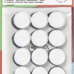 folia lijmpunten, diameter: 20 mm, zwart en wit