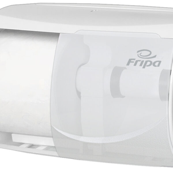 Fripa toiletpapier-dispenser voor 2 rollen, kunststof, wit