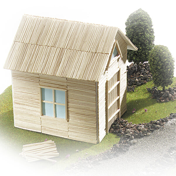 folia knutselhout, luciferformaat, lengte: 42 mm, naturel