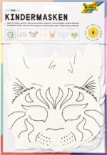 folia kindermasker 'Dieren', van karton, 6 motieven assorti