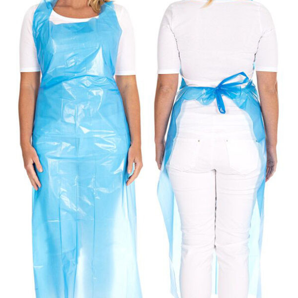 HYGONORM LDPE-eenmalig schort, 33 my, gepreegd, blauw, (L) 1.400 mm