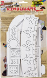 folia set kinderhoedjes 'Avontuur', van karton, wit