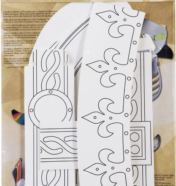 folia set kinderhoedjes 'Avontuur', van karton, wit