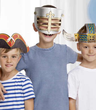 folia set kinderhoedjes 'Avontuur', van karton, wit